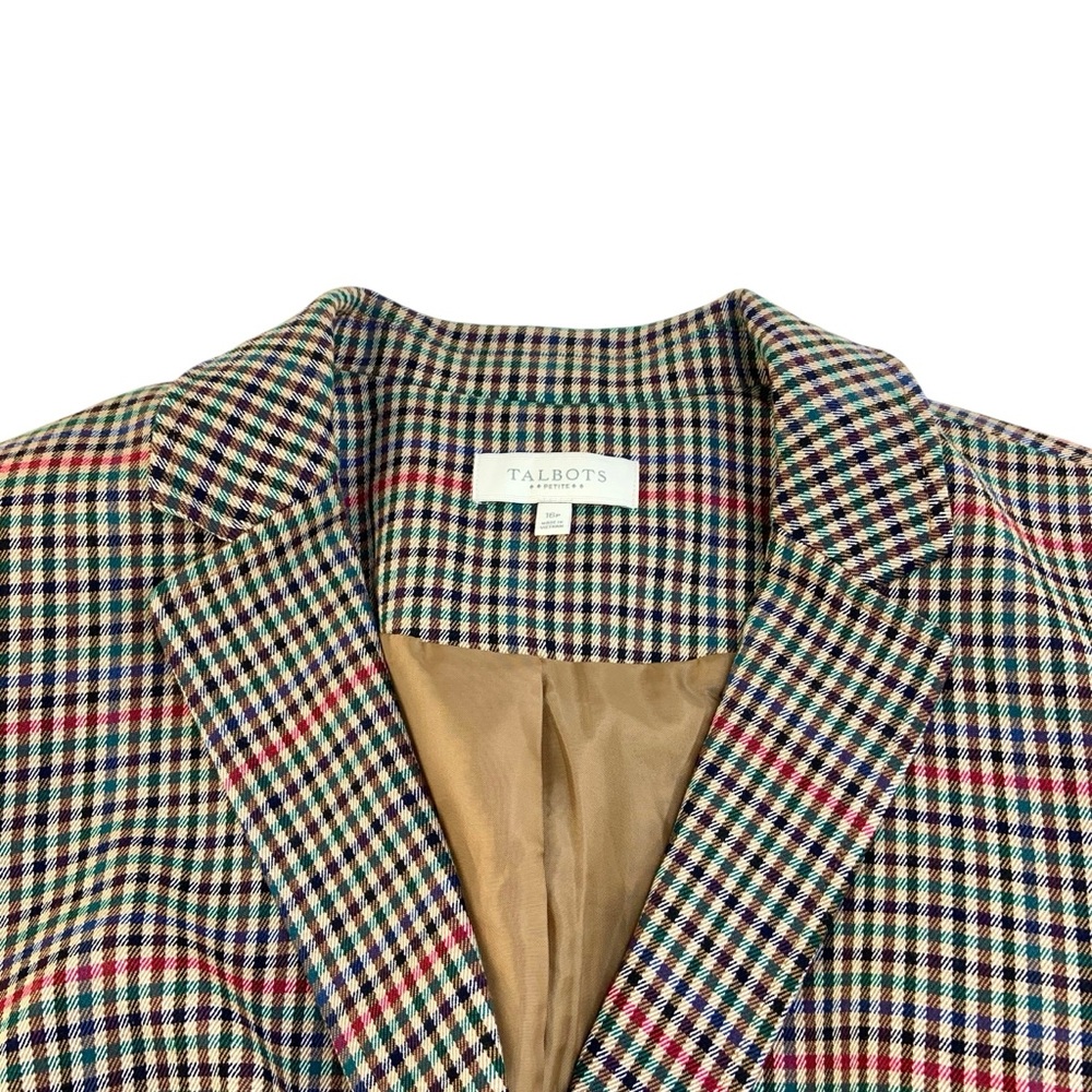 Talbots Brown Plaid Academia Blazer - Picture 5 of 6